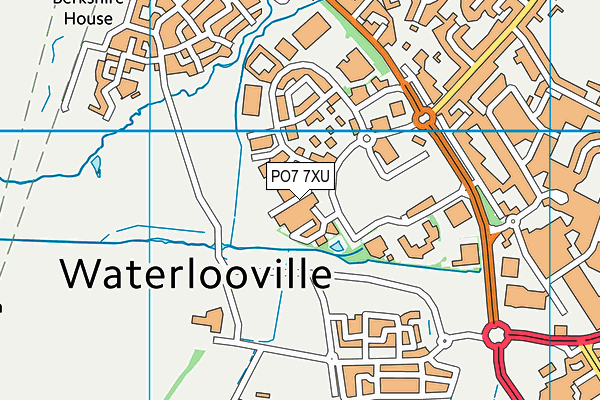 PO7 7XU map - OS VectorMap District (Ordnance Survey) PO7 7XU map - OS VectorMap District (Ordnance Survey)