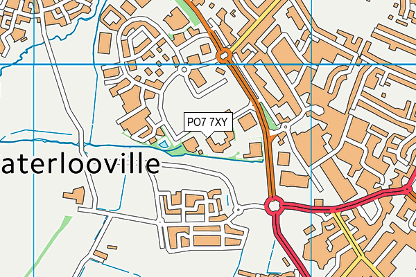 PO7 7XY map - OS VectorMap District (Ordnance Survey) PO7 7XY map - OS VectorMap District (Ordnance Survey)