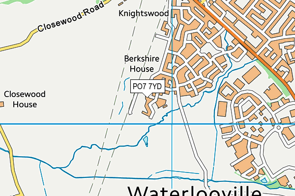 PO7 7YD map - OS VectorMap District (Ordnance Survey) PO7 7YD map - OS VectorMap District (Ordnance Survey)