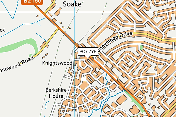 PO7 7YE map - OS VectorMap District (Ordnance Survey) PO7 7YE map - OS VectorMap District (Ordnance Survey)