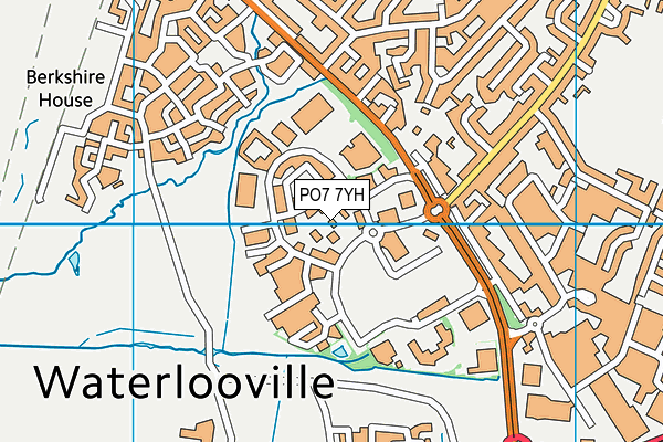 PO7 7YH map - OS VectorMap District (Ordnance Survey) PO7 7YH map - OS VectorMap District (Ordnance Survey)