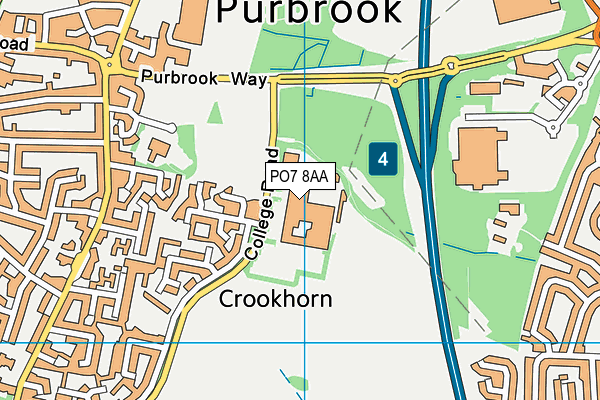 PO7 8AA map - OS VectorMap District (Ordnance Survey) PO7 8AA map - OS VectorMap District (Ordnance Survey)