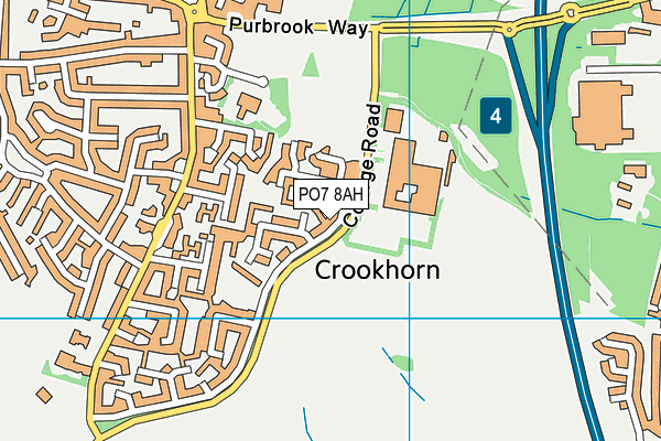 PO7 8AH map - OS VectorMap District (Ordnance Survey) PO7 8AH map - OS VectorMap District (Ordnance Survey)