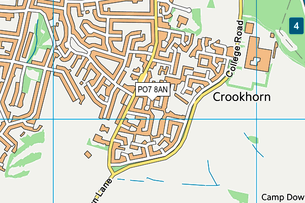 PO7 8AN map - OS VectorMap District (Ordnance Survey) PO7 8AN map - OS VectorMap District (Ordnance Survey)