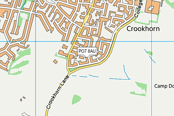 PO7 8AU map - OS VectorMap District (Ordnance Survey) PO7 8AU map - OS VectorMap District (Ordnance Survey)