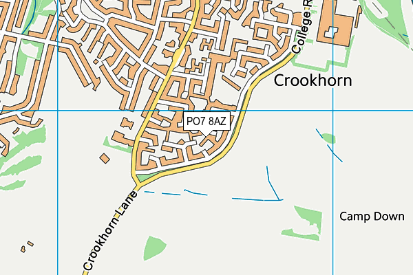 PO7 8AZ map - OS VectorMap District (Ordnance Survey) PO7 8AZ map - OS VectorMap District (Ordnance Survey)