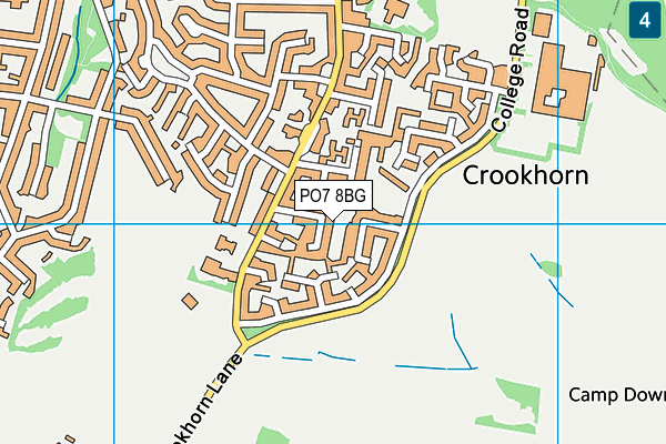 PO7 8BG map - OS VectorMap District (Ordnance Survey) PO7 8BG map - OS VectorMap District (Ordnance Survey)