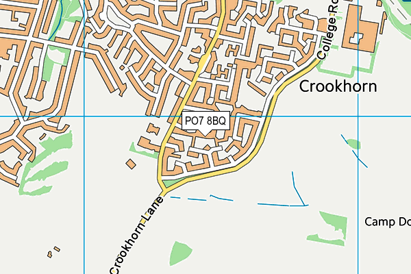 PO7 8BQ map - OS VectorMap District (Ordnance Survey) PO7 8BQ map - OS VectorMap District (Ordnance Survey)