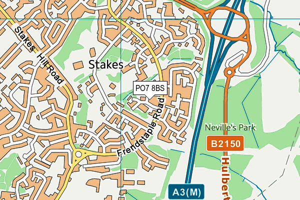 PO7 8BS map - OS VectorMap District (Ordnance Survey) PO7 8BS map - OS VectorMap District (Ordnance Survey)
