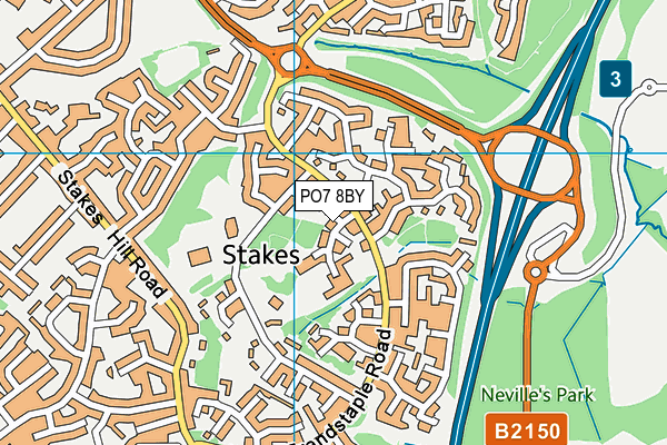 PO7 8BY map - OS VectorMap District (Ordnance Survey) PO7 8BY map - OS VectorMap District (Ordnance Survey)
