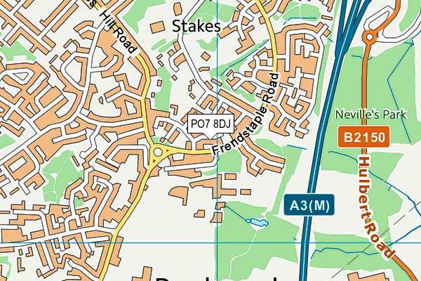PO7 8DJ map - OS VectorMap District (Ordnance Survey) PO7 8DJ map - OS VectorMap District (Ordnance Survey)