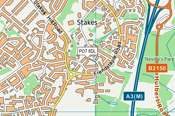 PO7 8DL map - OS VectorMap District (Ordnance Survey) PO7 8DL map - OS VectorMap District (Ordnance Survey)