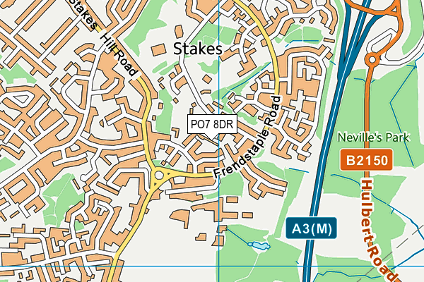 PO7 8DR map - OS VectorMap District (Ordnance Survey) PO7 8DR map - OS VectorMap District (Ordnance Survey)
