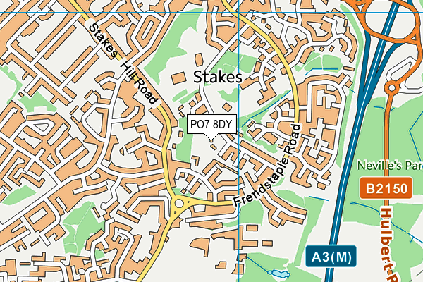 PO7 8DY map - OS VectorMap District (Ordnance Survey) PO7 8DY map - OS VectorMap District (Ordnance Survey)