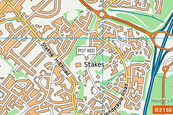PO7 8ED map - OS VectorMap District (Ordnance Survey) PO7 8ED map - OS VectorMap District (Ordnance Survey)