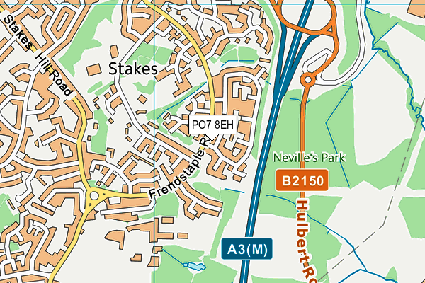 PO7 8EH map - OS VectorMap District (Ordnance Survey) PO7 8EH map - OS VectorMap District (Ordnance Survey)