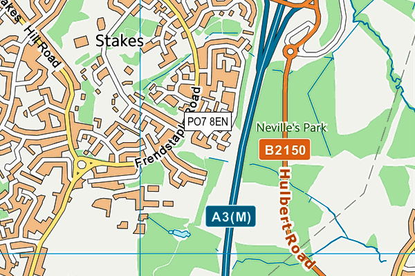 PO7 8EN map - OS VectorMap District (Ordnance Survey) PO7 8EN map - OS VectorMap District (Ordnance Survey)