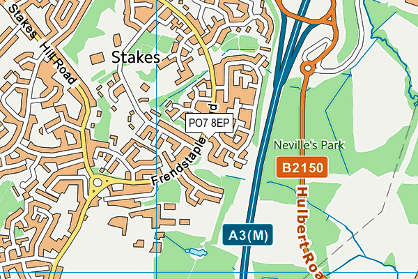 PO7 8EP map - OS VectorMap District (Ordnance Survey) PO7 8EP map - OS VectorMap District (Ordnance Survey)