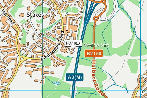 PO7 8EX map - OS VectorMap District (Ordnance Survey) PO7 8EX map - OS VectorMap District (Ordnance Survey)