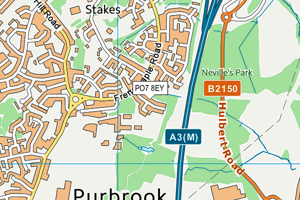 PO7 8EY map - OS VectorMap District (Ordnance Survey) PO7 8EY map - OS VectorMap District (Ordnance Survey)