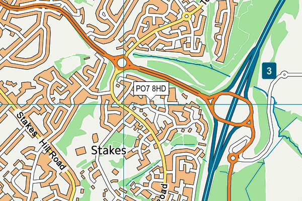 PO7 8HD map - OS VectorMap District (Ordnance Survey) PO7 8HD map - OS VectorMap District (Ordnance Survey)