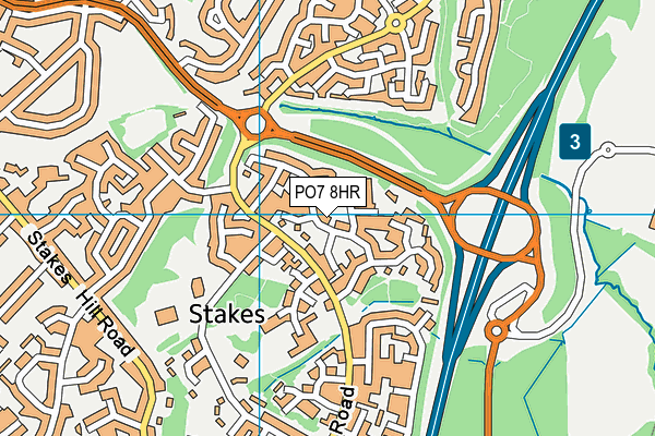 PO7 8HR map - OS VectorMap District (Ordnance Survey) PO7 8HR map - OS VectorMap District (Ordnance Survey)
