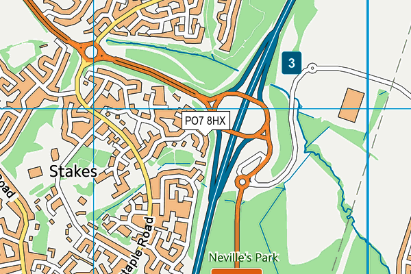 PO7 8HX map - OS VectorMap District (Ordnance Survey) PO7 8HX map - OS VectorMap District (Ordnance Survey)