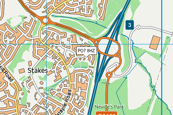 PO7 8HZ map - OS VectorMap District (Ordnance Survey) PO7 8HZ map - OS VectorMap District (Ordnance Survey)