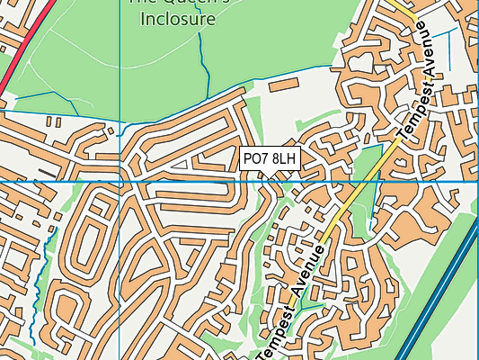 PO7 8LH map - OS VectorMap District (Ordnance Survey) PO7 8LH map - OS VectorMap District (Ordnance Survey)