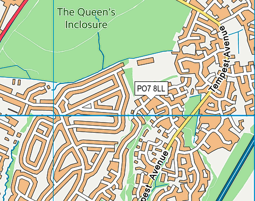 PO7 8LL map - OS VectorMap District (Ordnance Survey) PO7 8LL map - OS VectorMap District (Ordnance Survey)