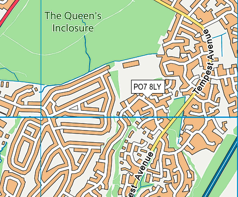 PO7 8LY map - OS VectorMap District (Ordnance Survey) PO7 8LY map - OS VectorMap District (Ordnance Survey)