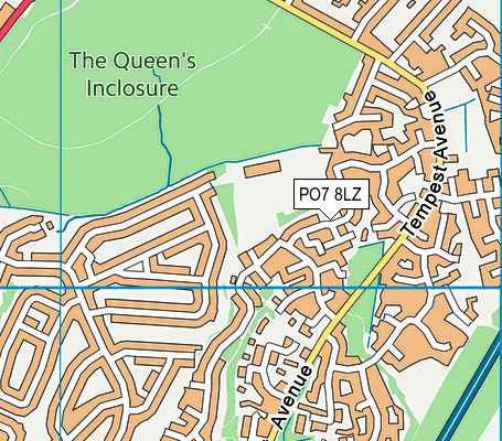 PO7 8LZ map - OS VectorMap District (Ordnance Survey) PO7 8LZ map - OS VectorMap District (Ordnance Survey)