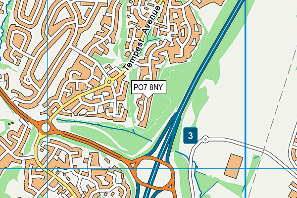 PO7 8NY map - OS VectorMap District (Ordnance Survey) PO7 8NY map - OS VectorMap District (Ordnance Survey)
