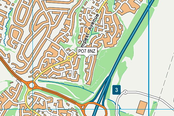 PO7 8NZ map - OS VectorMap District (Ordnance Survey) PO7 8NZ map - OS VectorMap District (Ordnance Survey)