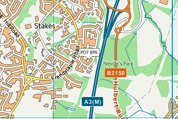 PO7 8PA map - OS VectorMap District (Ordnance Survey) PO7 8PA map - OS VectorMap District (Ordnance Survey)