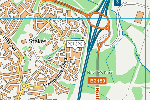 PO7 8PG map - OS VectorMap District (Ordnance Survey) PO7 8PG map - OS VectorMap District (Ordnance Survey)