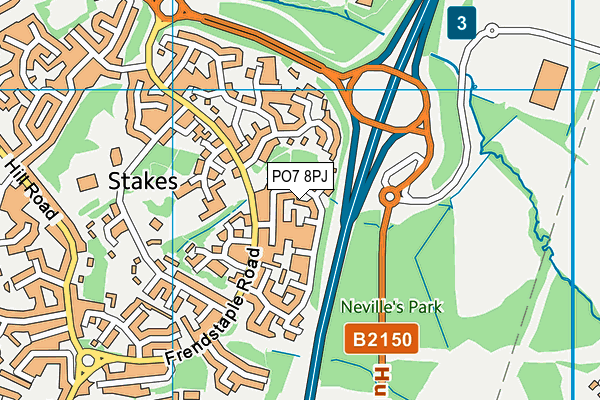 PO7 8PJ map - OS VectorMap District (Ordnance Survey) PO7 8PJ map - OS VectorMap District (Ordnance Survey)