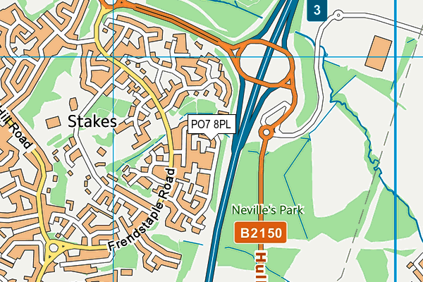 PO7 8PL map - OS VectorMap District (Ordnance Survey) PO7 8PL map - OS VectorMap District (Ordnance Survey)