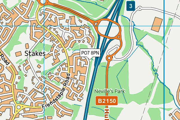 PO7 8PN map - OS VectorMap District (Ordnance Survey) PO7 8PN map - OS VectorMap District (Ordnance Survey)
