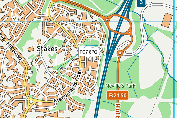 PO7 8PQ map - OS VectorMap District (Ordnance Survey) PO7 8PQ map - OS VectorMap District (Ordnance Survey)