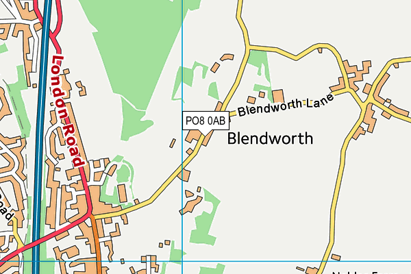 PO8 0AB map - OS VectorMap District (Ordnance Survey) PO8 0AB map - OS VectorMap District (Ordnance Survey)