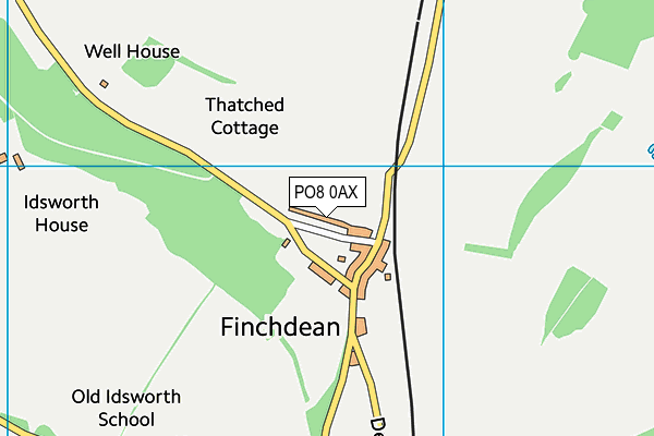PO8 0AX map - OS VectorMap District (Ordnance Survey) PO8 0AX map - OS VectorMap District (Ordnance Survey)