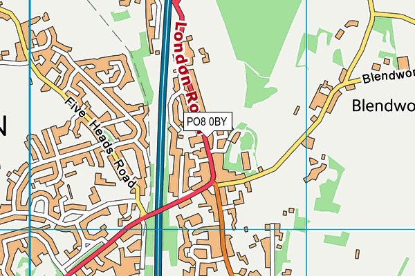 PO8 0BY map - OS VectorMap District (Ordnance Survey) PO8 0BY map - OS VectorMap District (Ordnance Survey)