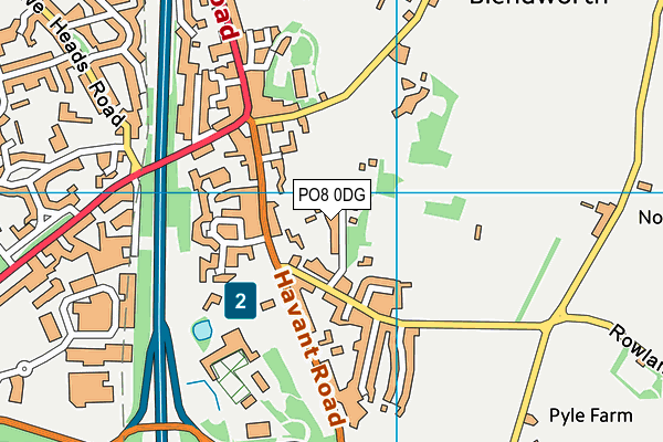 PO8 0DG map - OS VectorMap District (Ordnance Survey) PO8 0DG map - OS VectorMap District (Ordnance Survey)