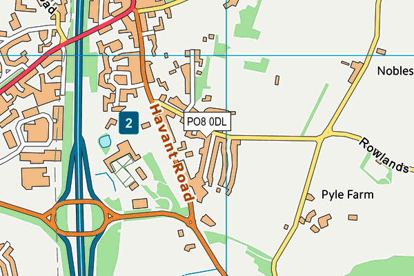 PO8 0DL map - OS VectorMap District (Ordnance Survey) PO8 0DL map - OS VectorMap District (Ordnance Survey)