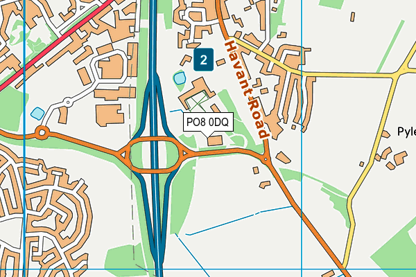 PO8 0DQ map - OS VectorMap District (Ordnance Survey) PO8 0DQ map - OS VectorMap District (Ordnance Survey)