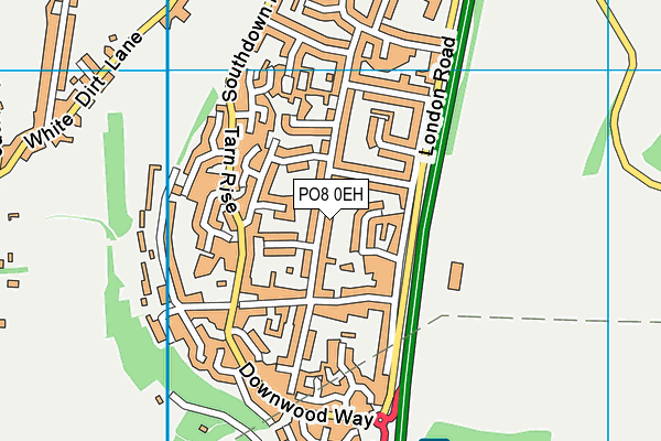 PO8 0EH map - OS VectorMap District (Ordnance Survey) PO8 0EH map - OS VectorMap District (Ordnance Survey)