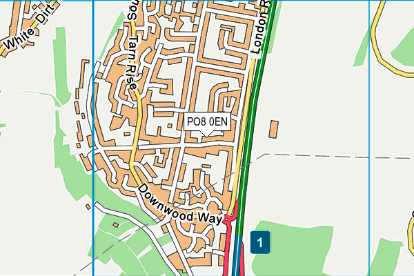 PO8 0EN map - OS VectorMap District (Ordnance Survey) PO8 0EN map - OS VectorMap District (Ordnance Survey)