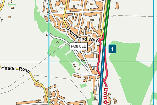 PO8 0EU map - OS VectorMap District (Ordnance Survey) PO8 0EU map - OS VectorMap District (Ordnance Survey)
