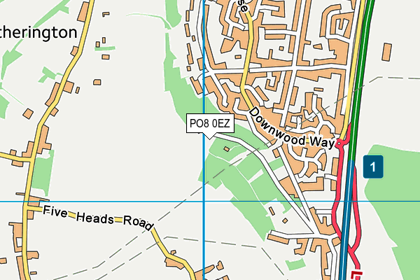 PO8 0EZ map - OS VectorMap District (Ordnance Survey) PO8 0EZ map - OS VectorMap District (Ordnance Survey)
